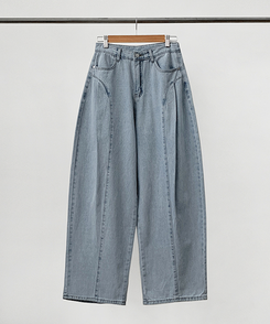 カーブピンタックデニム