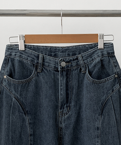 カーブピンタックデニム