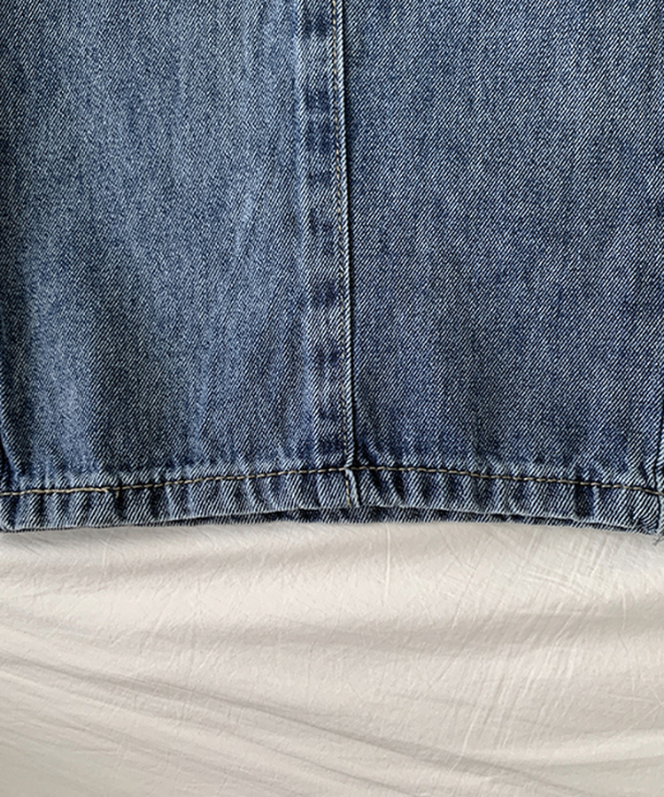 カーブピンタックデニム