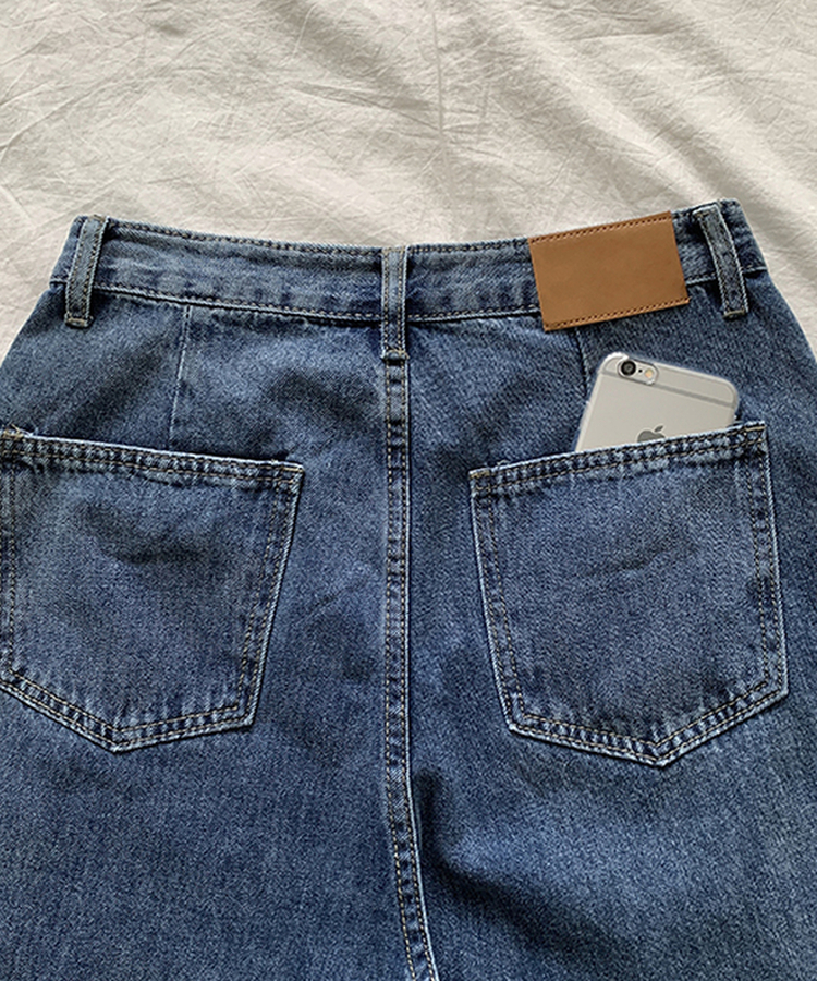 カーブピンタックデニム