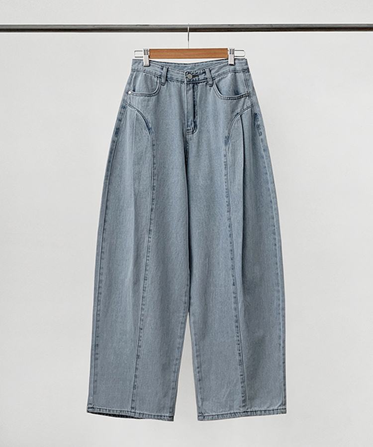 カーブピンタックデニム