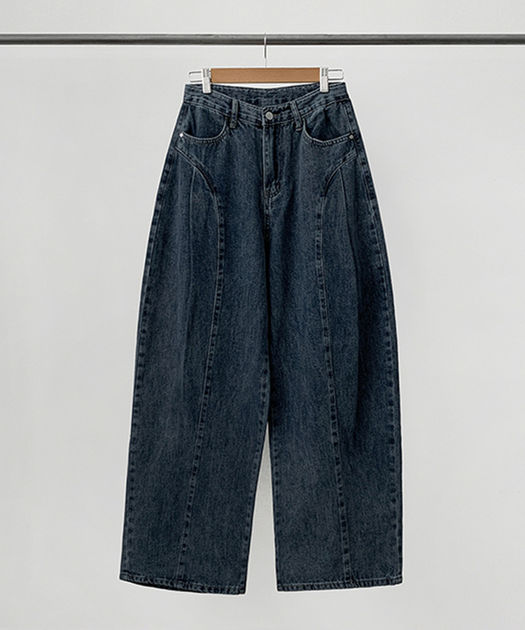 カーブピンタックデニム