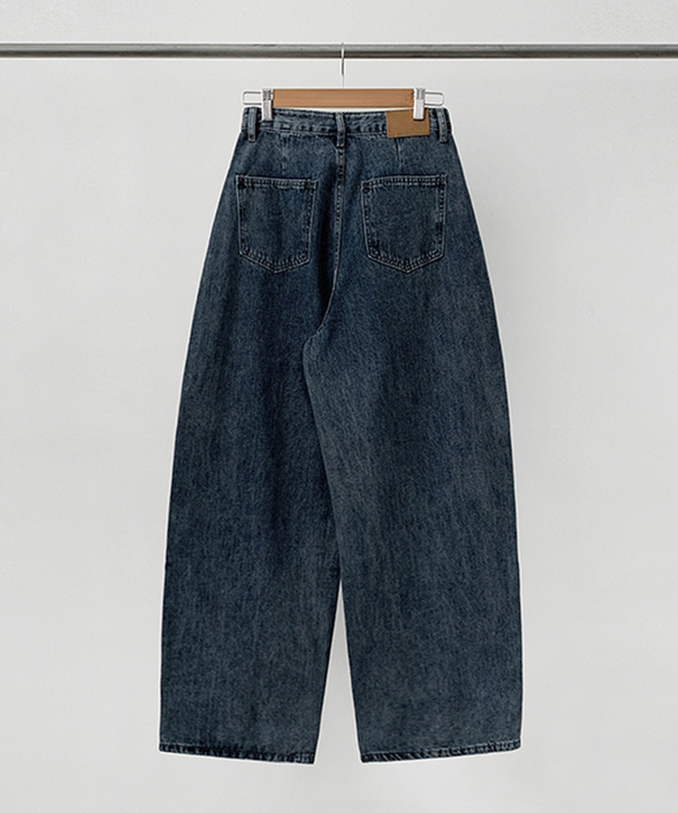 カーブピンタックデニム