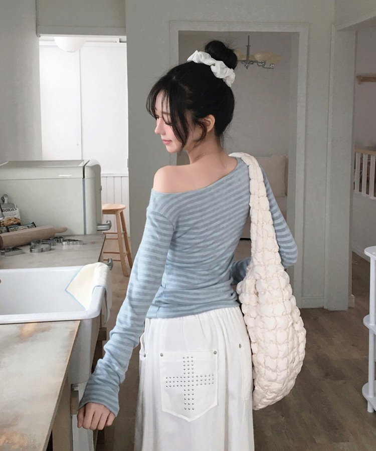 スプライトワンショルダー長袖Tシャツ SKY BLUE