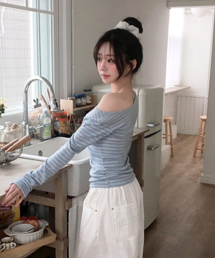 이벳 스터드 와이드 팬츠 화이트