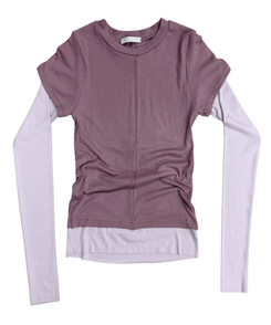 スリットレイヤード長袖Tシャツ