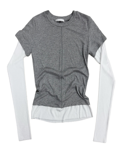 スリットレイヤード長袖Tシャツ