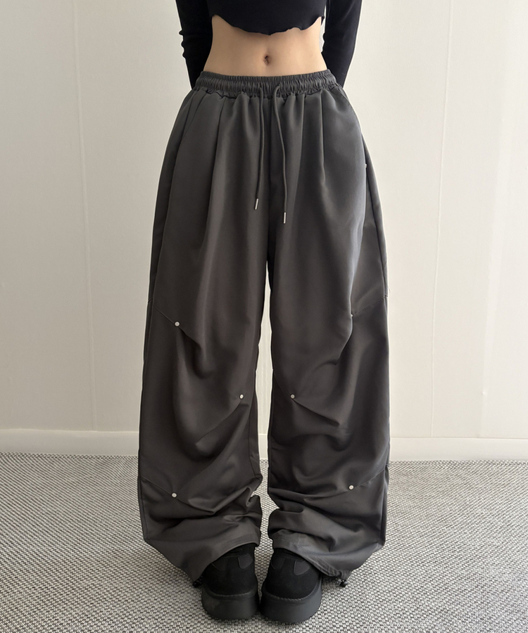 【丈別】ヘビーワイドリベットシャーリングパンツ CHARCOAL