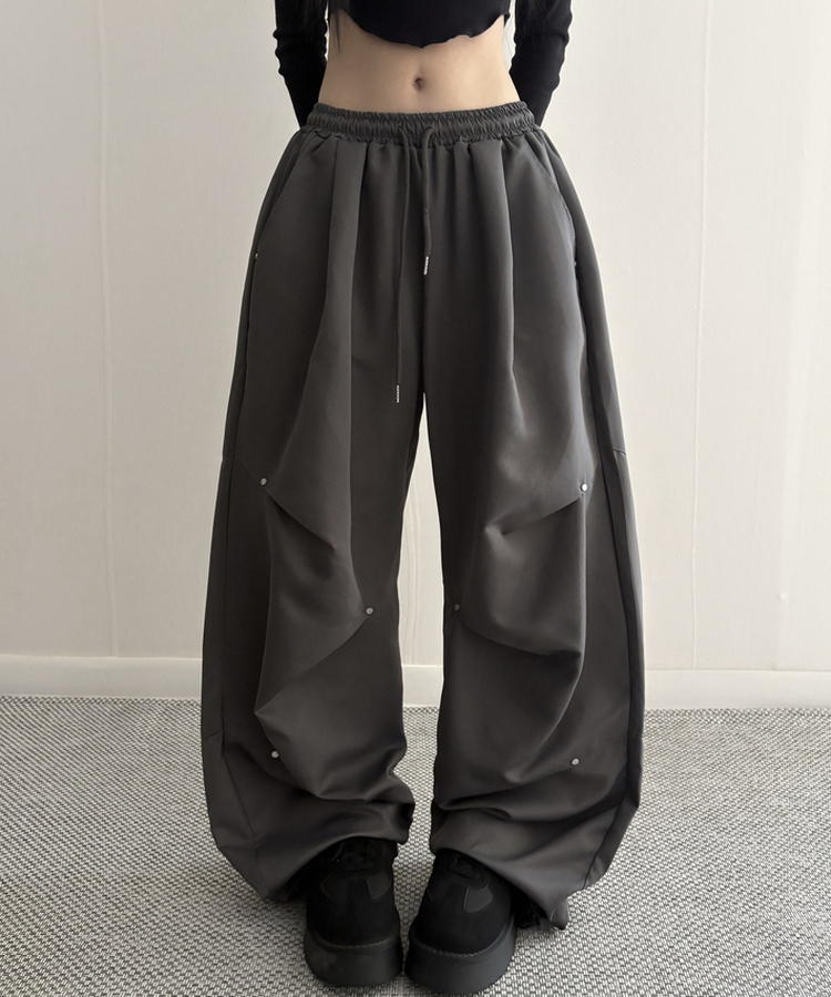 【丈別】ヘビーワイドリベットシャーリングパンツ CHARCOAL