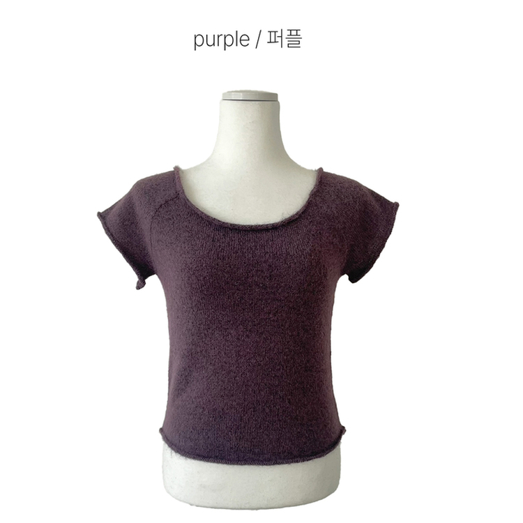 レイヤードニット長袖Tシャツ