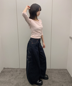 ハートポケットカーゴデニムパンツ DEEP DENIM