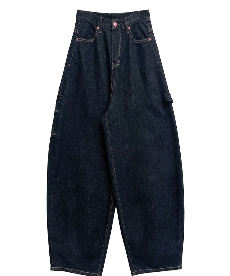 ハートポケットカーゴデニムパンツ