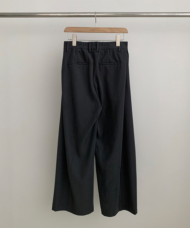 【丈別】ピンタックワイドスラックスパンツ