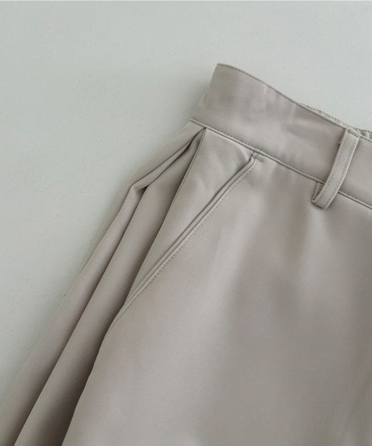 【丈別】ピンタックワイドスラックスパンツ