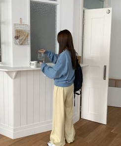 コットンプリントスウェット SKY BLUE