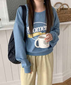 コットンプリントスウェット SKY BLUE