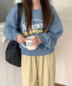 コットンプリントスウェット SKY BLUE