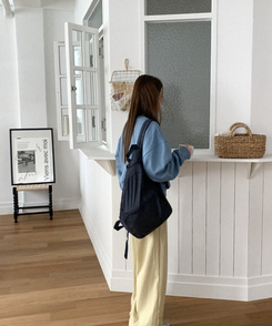 コットンプリントスウェット SKY BLUE