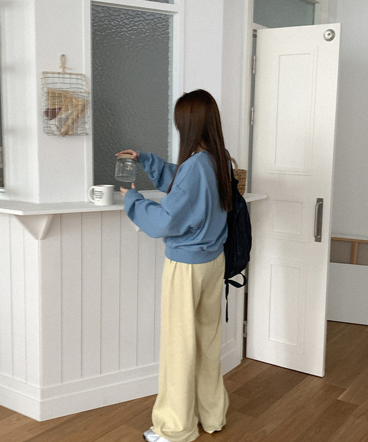 コットンプリントスウェット SKY BLUE