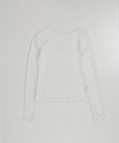 レースレイヤード長袖トップス
