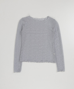 レースレイヤード長袖トップス