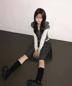 ボートネックウェーブ長袖Tシャツ LIGHT GREEN