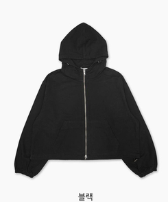 ウォッシュフードジップアップ(6color)