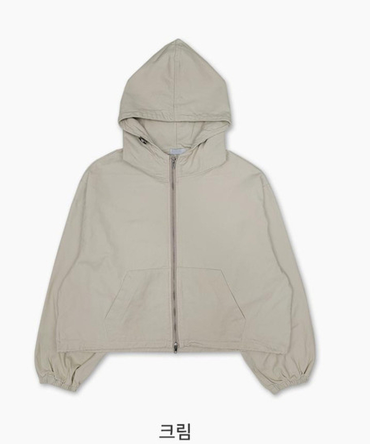 ウォッシュフードジップアップ(6color)