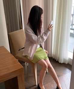 ベーシックチェックシャツ COTTON PINK