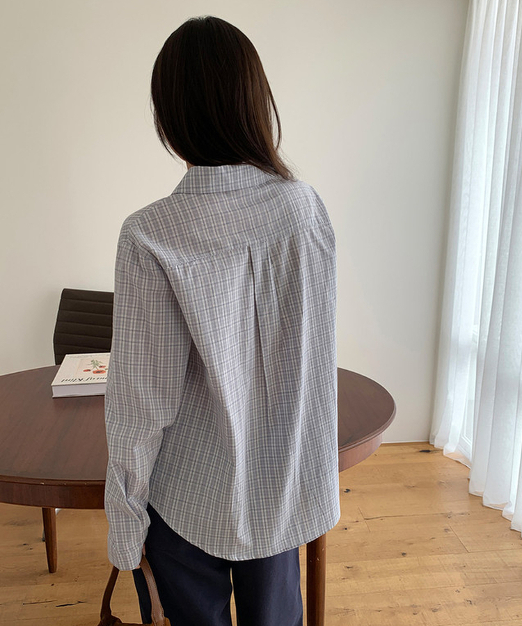 ベーシックチェックシャツ BLUE