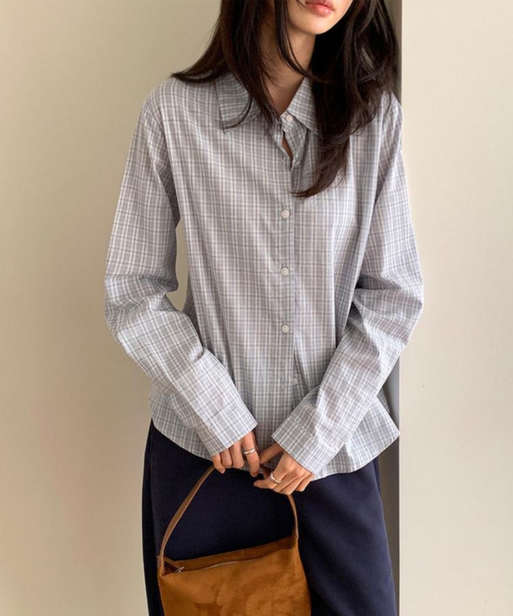 ベーシックチェックシャツ BLUE