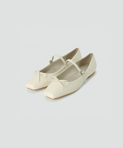 リボン メリージェーン フラットシューズ