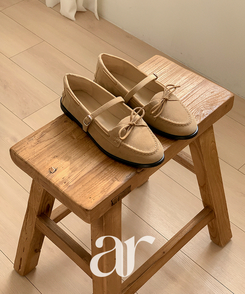 スエード メリージェーン モカシンローファー BEIGE