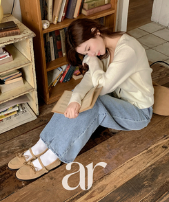 スエード メリージェーン モカシンローファー BEIGE