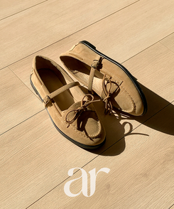 スエード メリージェーン モカシンローファー BEIGE