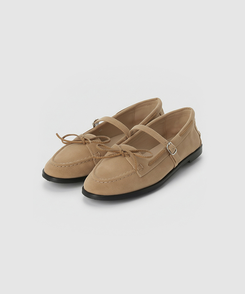 スエード メリージェーン モカシンローファー