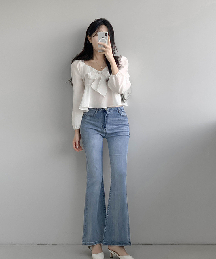 リボンオフブラウス IVORY