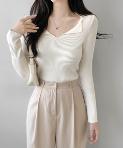 リブニットTシャツ(5color) IVORY