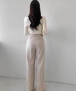 リブニットTシャツ(5color) IVORY