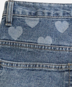 ハートポイントウォッシュデニムバルーンパンツ