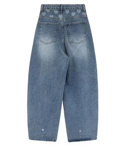 ハートポイントウォッシュデニムバルーンパンツ