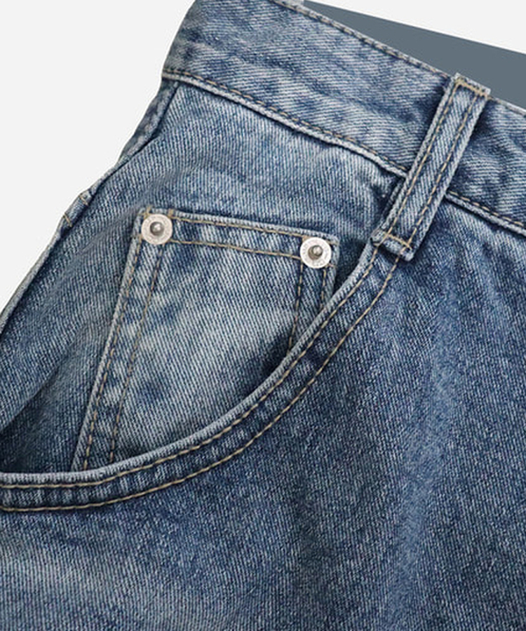 ハートポイントウォッシュデニムバルーンパンツ