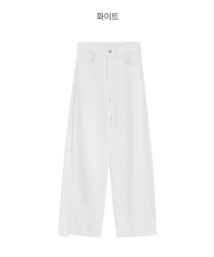 【丈別】ピンテックボタンワイドパンツ