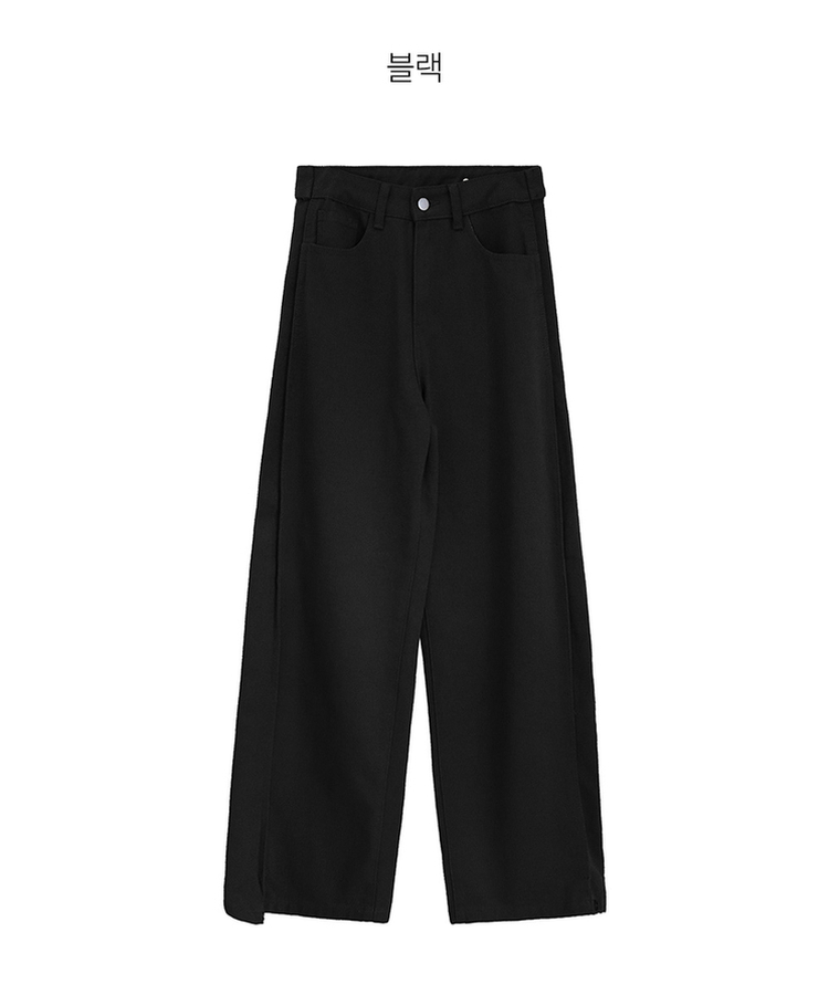 【丈別】ピンテックボタンワイドパンツ