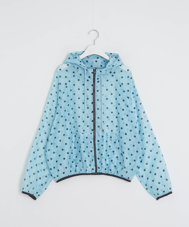 ドット柄シアーライトアウター