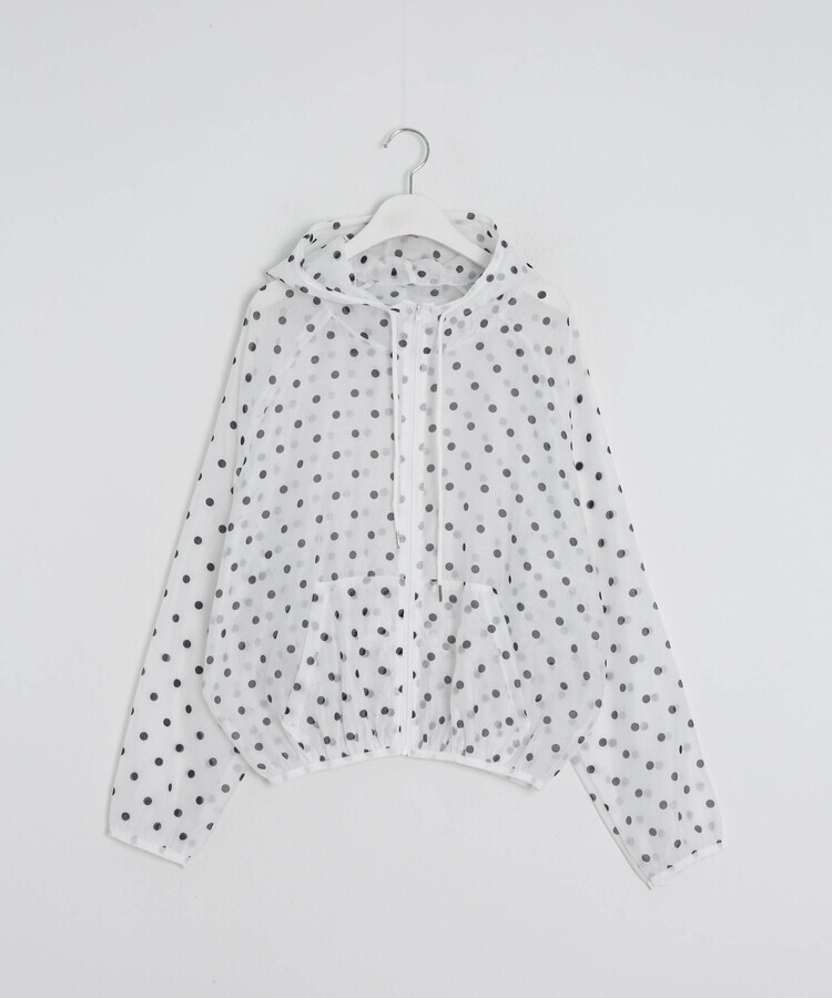 ドット柄シアーライトアウター