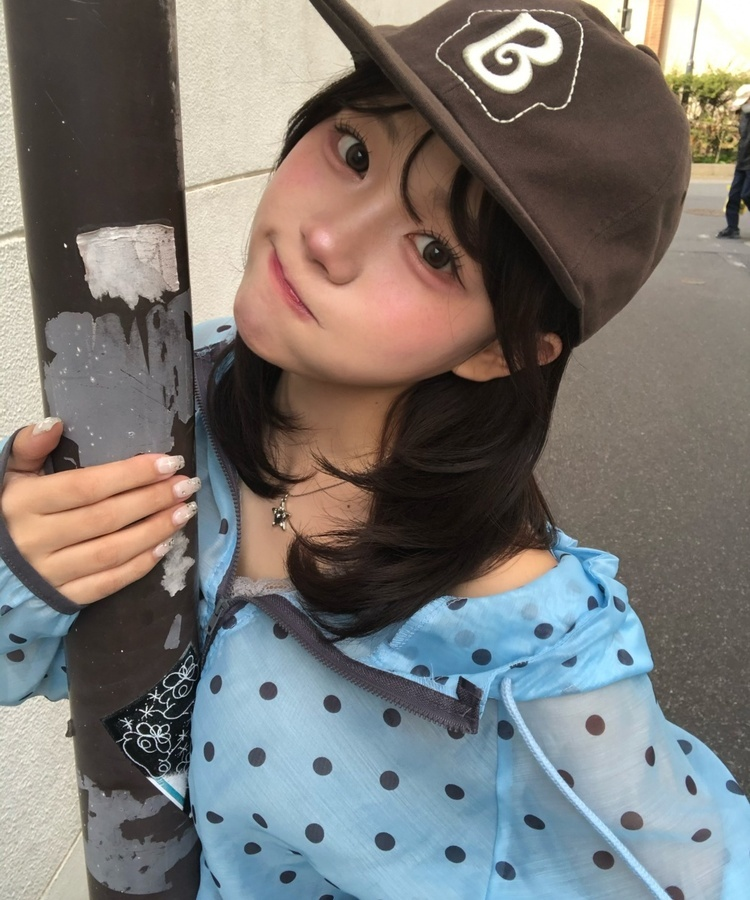 ドット柄シアーライトアウター SKY BLUE