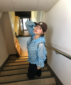 ウェーブ切り替えワイドパンツ NAVY