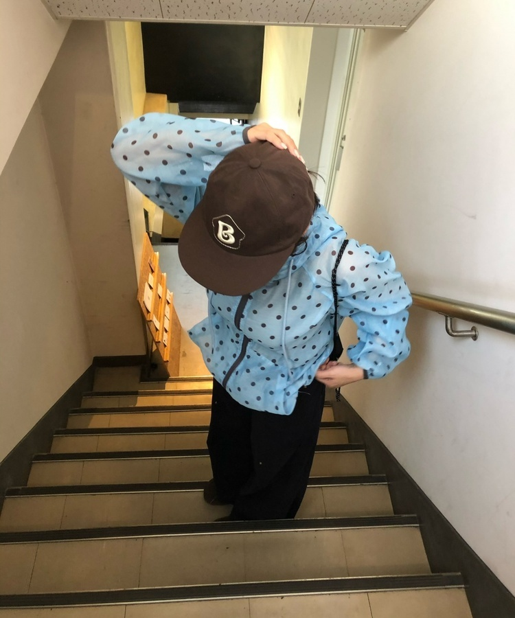 ウェーブ切り替えワイドパンツ NAVY