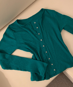 スリムリブニットカーディガン(7color)